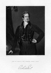 Sir Robert Peel, britisk statsminister, 1800-tallet.