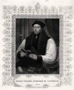 Thomas Cranmer, erkebiskop av Canterbury, 1800-tallet av J. Cochran