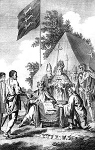Kong John signerer Magna Carta, 1215 c1700-tallet.