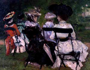 In the Park, ca. 1900 (olje om bord) av J. Edward Homerville Hague