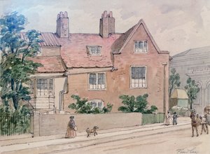 Gamle hus ved Kennington Green, 1855 av J. Findley