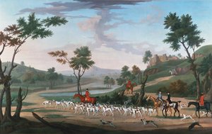 Jaktscene på galoppen av J. Francis Sartorius