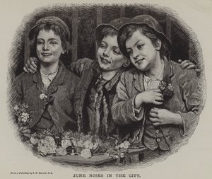 June Roses in the City (gravering) av J. Gillis Brown