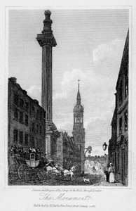 Monumentet, City of London, 1817.