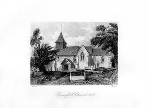 Dunsfold kirke, Surrey, 1850