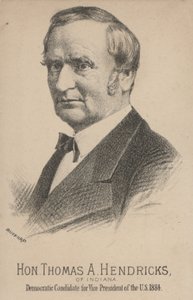 Thomas A Hendricks fra Indiana, demokratisk kandidat for visepresident i USA av J. H. and Co. Bufford
