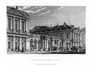 Det kongelige palass, Paris, Frankrike, 1829 av J. Hanshall