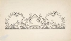 Design for paneldekorasjon, 1828-40. av J Hulme