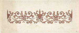 Design for paneldekorasjon, 1828-40. av J Hulme
