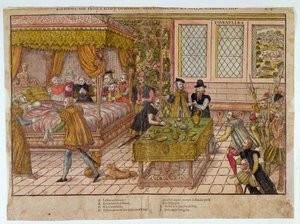 Henri IIs død (1519-59) 10. juli 1559 av J. J. and Tortorel, J. Perrissin