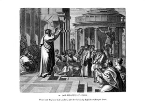 Paulus forkynte i Athen, 1843.