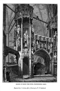 Helligdommen til Henry V, Westminster Abbey, 1843
