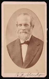 Portrett av Benjamin Franklin Mudge 1817-1879, juli 1873. av J Lee Knight