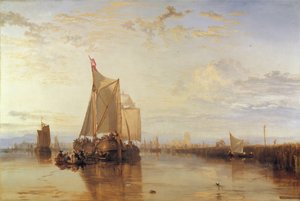 Dort eller Dordrecht- The Dort Packet-Boat fra Rotterdam Becalmed av Joseph Mallord William Turner