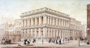 Utsikt over Army and Navy Club på Pall Mall, Westminster, London, c1853 av J Marchant
