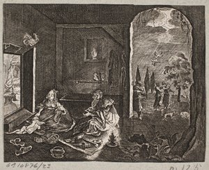 Illustrasjon til Adam Olearius, "Persisk Rosenthal av en genial poet Schich Saadi […]", Schleswig 1660