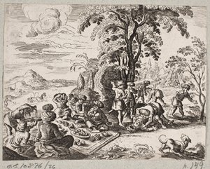 Illustrasjon til Adam Olearius, "Persisk Rosenthal av en genial poet Schich Saadi […]", Schleswig 1660