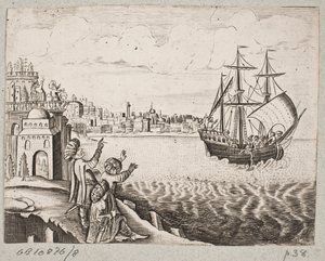 Illustrasjon til Adam Olearius, "Persisk Rosenthal av en genial poet Schich Saadi […]", Schleswig 1660