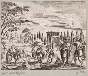 Illustrasjon til Adam Olearius, "Persisk Rosenthal av en genial poet Schich Saadi […]", Schleswig 1660