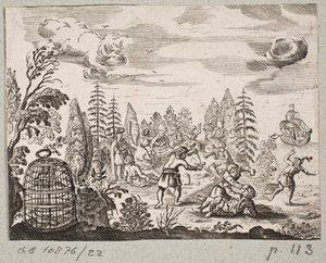 Illustrasjon til Adam Olearius, "Persisk Rosenthal av en genial poet Schich Saadi […]", Schleswig 1660