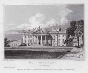 Duncombe Park, Yorkshire (gravering) av John Preston Neale