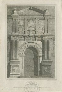 Ingestre Hall - Døråpning: gravering, nd [c 1821] (trykk)