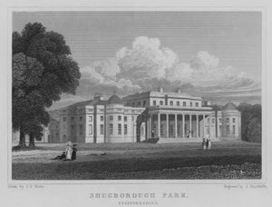 Shugborough Park, Staffordshire (gravering) av John Preston Neale