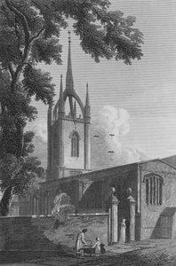 St Dunstans i øst (gravering) av John Preston Neale