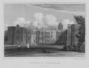 Temple Newsam, Yorkshire (gravering) av John Preston Neale