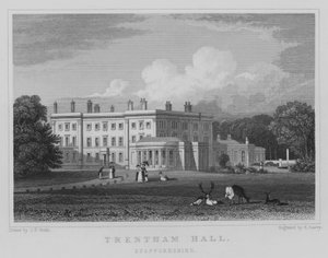 Trentham Hall, Staffordshire (gravering) av John Preston Neale