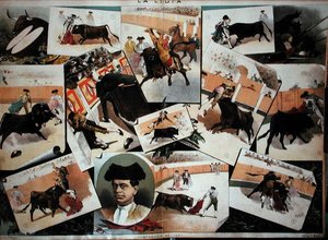 Tyrefektingssesongen 1885 (farge litho) av J. Palacios
