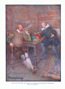 Ben og verten hans hadde mange lange samtaler sammen, diskuterte menn og bøker, fra English Literature pub.av T C & EC Jack, ca. 1920 av J. R. Skelton