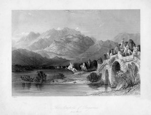 Akropolis i Pergamum Bergama, Tyrkia, 1800-tallet.