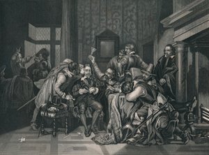Charles den første i vaktrommet, 1649, midten av 1800-tallet. av J. Rogers