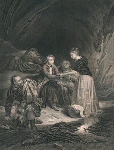 Chas. Edward The Pretender og Flora Macdonald, midten av 1800-tallet. av J. Rogers