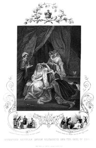 Intervju mellom dronning Elizabeth og jarlen av Essex, 1800-tallet. av J. Rogers