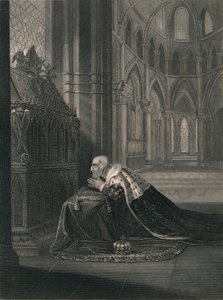 Lewis VII., Konge av Frankrike, Før Beckets Tomb, midten av 1800-tallet. av J. Rogers