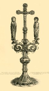 Forgrenet alterkors, 1300-1400-tallet, 1881. av J. S. Goepel