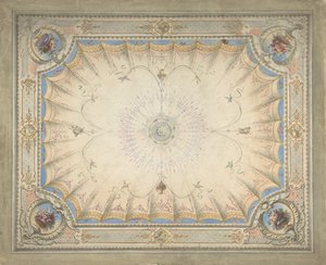 Takdesign for Boudoir, Ardgowan, ca. 1868. av J. S. Pearse.