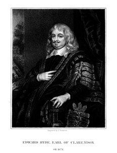 Edward Hyde, 1. jarl av Clarendon, engelsk historiker og statsmann, 1824.