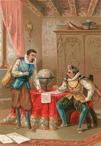 Kepler og Tycho Brahe i observatoriet i Praha av J. Ventura