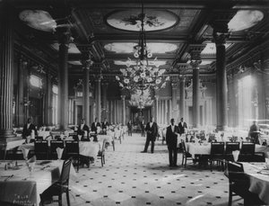 Palmer House storslåtte spisestue, ca. 1880
