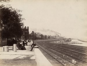 Utsikt over 35th Street ser nordover, Chicago, ca. 1888 av J. W. Taylor