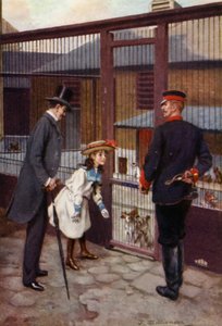 Ethel finner Scamp (farge litho) av J. Williamson