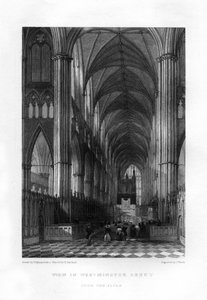 Westminster Abbey fra alteret, London, 1800-tallet.