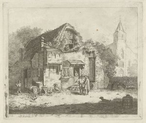 Gård nær en kirke