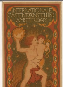 Plakat for den internasjonale gassutstillingen i Amsterdam Internasjonal gassutstilling i Amsterdam (tittel på objekt)