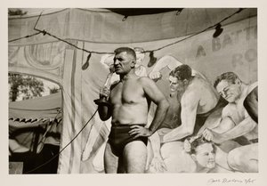 [Mann med mikrofon] av Jack Delano