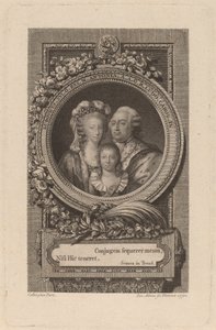 Louis XVI, Marie-Antoinette og Louis-Charles, 1793. av Jacob Adam