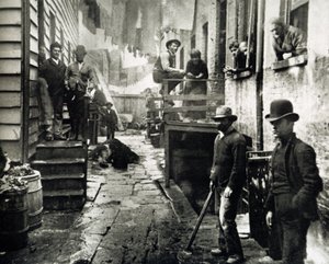 Utsikt over Little Italy, Mulberry Street, New York, USA, ca. 1890
